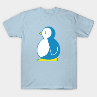 Cute Little Blue Penguin Standing Vector Illustration T-Shirt